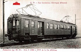 Automotrice PO Z 23402-415, future SNCF Z 4401-15, vers 1936.