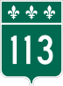 Route 113 marker