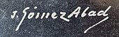 signature de José Gómez Abad