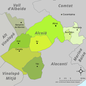 Mapa da comarca.