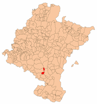 Localização do município de Marcilla em Navarra