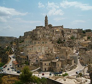 Zicht op de stad Matera