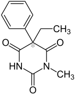 Struktur von Methylphenobarbital