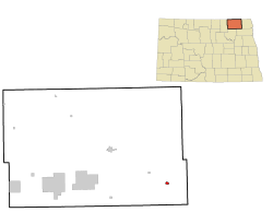 Location of Milton, North Dakota