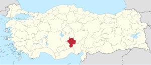 Location of Niğde Province in Turkey