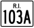 Route 103A marker