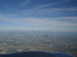 Sierra de Cádiz while landing in Jerez airport.