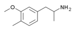 Estrutura química de 3-Metoxi-4-metilanfetamina