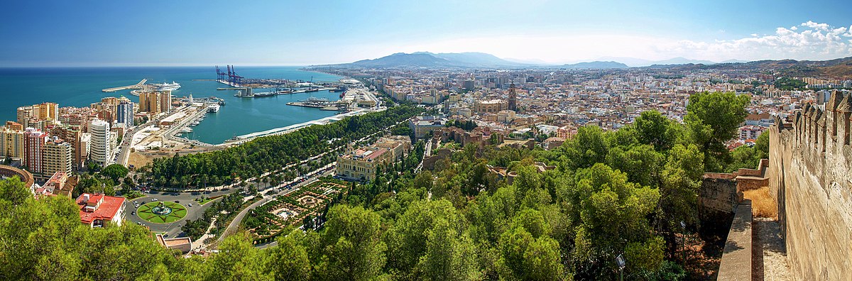 Málaga tengerparti panorámaképe