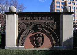 Original sign of the Georgetown University Law Center