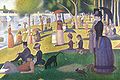 《大碗岛的星期日下午》（Un dimanche après-midi à l'Île de la Grande Jatte），1884年到1886年，收藏于美国芝加哥艺术学院