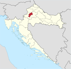 Vị trí của Zagreb within Croatia