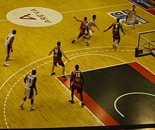 Match de Pro A au Colisée entre l'Elan Chalon et Le Mans (en 2011)