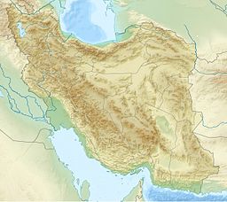 Kashans läge på karta över Iran.