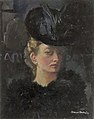 zelfportret door Jeanne Bieruma Oosting gemaakt in 1932 geboren op 5 februari 1898