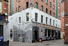 Locatie op de hoek van Rainford Square en Mathew Street