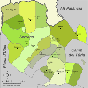 Mapa da comarca.