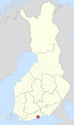 Location of Porvoon maalaiskunta