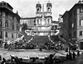 De Spaanse trappen en de Trinità dei Monti rond 1900