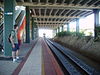 Warwick station platform under shelter