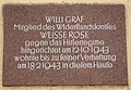 Mandlstraße 28: Gedenktafel für Willi Graf