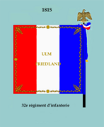 Drapeau du 32e RI en 1815 (revers)