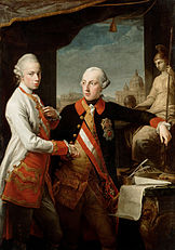 Leopold of Tuscany e José II do Sacro Império Romano-Germânico, 1769, Kunsthistorisches Museum, Viena