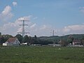 110-kV-Freileitungsmasten von 1930 zur Energieversorgung des Pumpspeicherwerkes