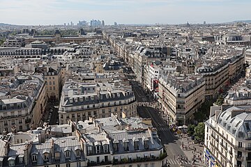 4区サン＝ジャック塔 (Tour Saint-Jacques) から見るリヴォリ通り1区方向