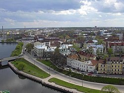 Utsikt frå Viborg slottstårn ut over byen