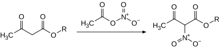 Nitrierung von Acetoacetatester mit Acetylnitrat