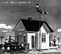 Artist rendering of the former Brewster railroad depot