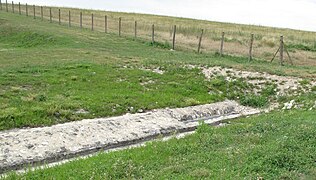 Canalisation souterraine de la source vers le nymphée, extrémité nord