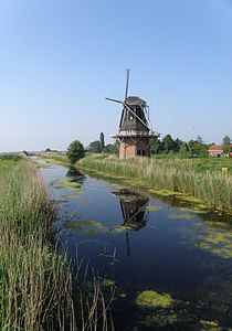 La muelejo de Udema vidata trans la Beerster Zijldiep