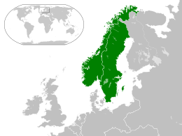 Plasseringa til Unionen mellom Norge og Sverige