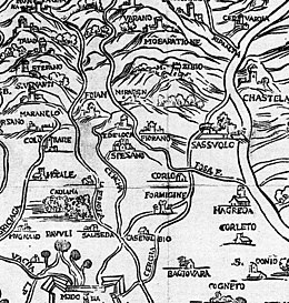 Signoria di Sassuolo - Localizzazione