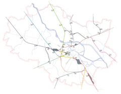 Mapa przebiegu linii kolejowej 751