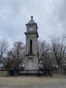 The Cudell Tower, a monument to Frank E. Cudell located in Cudell Commons in Cudell, Cleveland, Ohio.