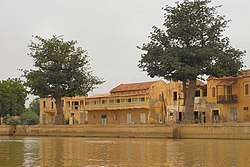 Colonial-era warehouses on the riverside