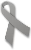 Gray awareness ribbon