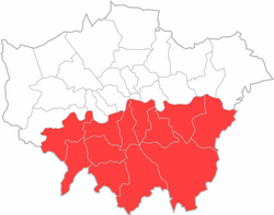 Location of South London