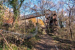 Footbridge over the CSX Railroad connecting Texas Beach to Maymont