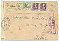 Image 21Postal censorship of 1940 civil cover from Madrid to Paris opened by both Spanish and French (Vichy) authorities (from Postal history)