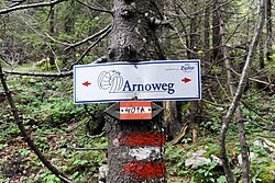 Wegweiser am Arnoweg