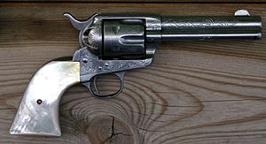 Colt Single Action, Werksgravur 1893 von Cuno Helfricht