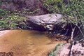 Rock pools and waterfall where the locals swim.