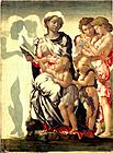 Michelangelo - The Virgin and Child with Saint John and Angels (the Manchester Madonna) (1497)