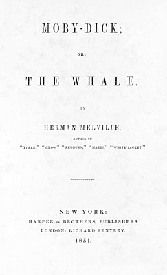 Титульная страница первого издания романа. США, 1851 г.