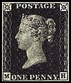 Image 17The Penny Black, the world's first postage stamp (1 May 1840) (from Postage stamp)