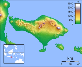 Voir sur la carte topographique de Bali